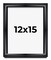 12x15 Minimalist Shadow Box Black Picture Frame - UV Acrylic, Backing, Hanging Hardware